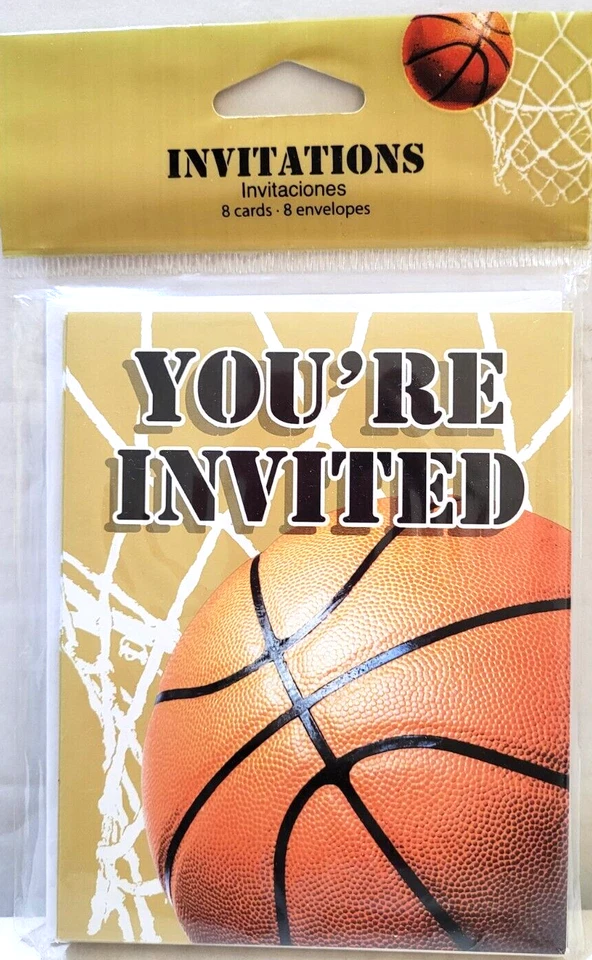 Basketball You're Invited Invitations (8 count) - Image 1 of 1