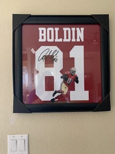 Boldin 49ers Signed Photo 21x21in Framed. - Picture 1 of 1
