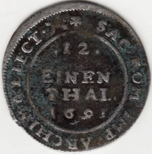 1695 ESTADOS ALEMANES Sajonia 1/12 THALER. I.K. aVF. MONEDA DE PLATA Friedrich August I - Imagen 1 de 2