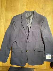 NWT Chaps Boy's Blazer Jacket Navy Blue Fully  Lined Brass Buttons Size 14 Reg - Picture 1 of 5