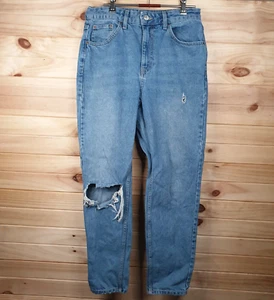 Topshop Moto MOM High Waisted Ripped Distressed Jeans Denim Women's Size W28 L30 - Picture 1 of 10