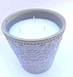 Citronella Aromatherapy Candle 20 oz.– Triple Wick in Ceramic Bowl 100% Soy NEW. - Picture 1 of 5