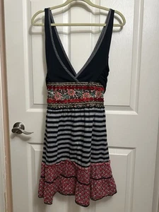 Free People Boho Floral Embroidered Sleeveless Dress – Size 12 - Picture 1 of 24