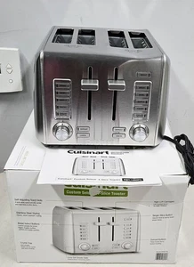 Cuisinart RBT-1350PC Silber Edelstahl Arbeitsplatte 4-Scheiben-Toaster zwei Platten - Bild 1 von 9