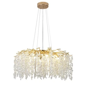 Golden Wisteria Crystal Chandelier 80cm - Picture 1 of 6