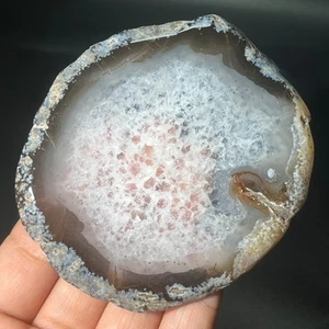 73G Natural Beautiful Agate Geode Druzy Slice Extra Large Gemstone - Picture 1 of 18
