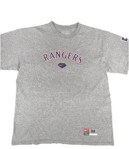 Vintage Nike Team MLB Texas Rangers Tee T-Shirt Crew Men's Size M Gray - Picture 1 of 9