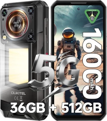 OUKITEL WP56 Outdoor Smartphone 5G 16000mAh 36GB+512GB Android 15 Handy 6.8" NFC - Bild 1 von 4