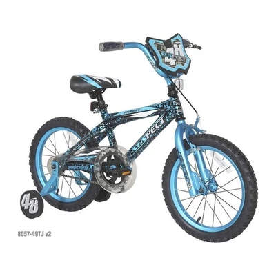 16-inch BMX Bike W/ Adjustable Training Wheels Coaster Hand Brakes Kids Blue - Image 1 of 4