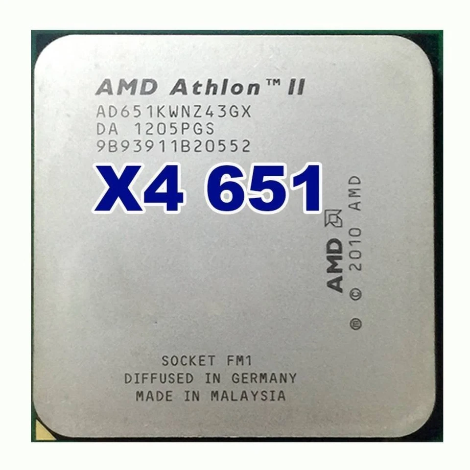 AMD Athlon II X4 651 CPU 3GHz Socket FM1 100W Processor - Image 1 of 1