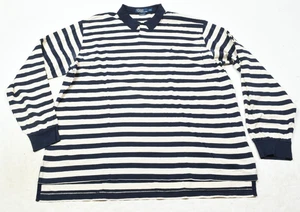 Camisa Polo Ralph Lauren Para Hombres 2XL Azul Rayas Manga Larga Algodón Pima Clásica - Imagen 1 de 12