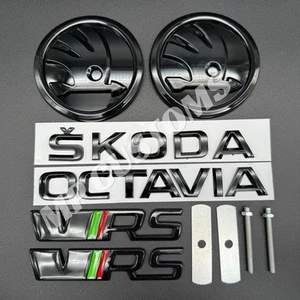 Skoda Octavia VRS Negro Brillo Capó e Insignia de Bota Paquete Gris Verde y Rojo vrs - Imagen 1 de 7