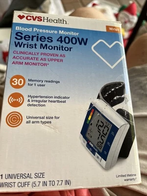 CVS Health Series 400w Wrist Blood Pressure Monitor, Universal Size Excellent WC - Image 1 of 4