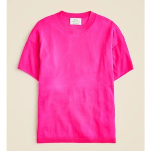 J.Crew Spring Street Featherweight Cashmere Relaxed T-shirt WMNS M Pink Pullover - Picture 1 of 7