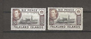 Islas Malvinas 1938/50 SG 155/155a MNH - Imagen 1 de 2