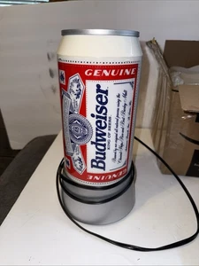 Lámpara de luz giratoria Budweiser Can, funcionando (12 pulgadas de alto) - Imagen 1 de 7