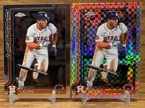 PEDRO LEON X-Fractor Refractor Rookie LOT | 2025 Topps Chrome Houston ASTROS #97 - Picture 1 of 2