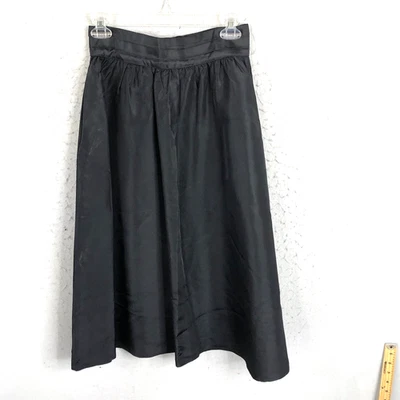 Falda Vintage Gunne Sax Juniors 9 Negro Tafetta Jessica McClintock Whimsigoth Foto 1 de 4