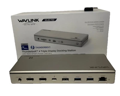 WAVLINK Thunderbolt 4 Quad Display Dock Docking Station 40Gbps 98W PD USB C HUB - Image 1 of 4