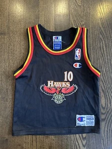 RARE Vintage MOOKIE BLAYLOCK #10 Atlanta Hawks Champion Jersey Toddler 4T - Picture 1 of 5