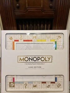 NIB Hasbro Monopoly Luxe Edition White  Gold Limited Adult Collectible Edition - Picture 1 of 6