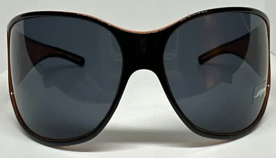 NEW Vintage STING 6299 Shield Sunglass Italy Large Oversized Shades Black/Orange - Image 1 of 4