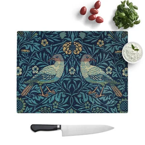 Motivo Fiori e Uccellini di William Morris Tagliere Piano Lavoro Cucina Salva - Foto 1 di 6