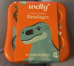 Welly 48 Flex Fabric Bandages Tin NEW 2 Sizes 3 Patterns - Picture 1 of 3
