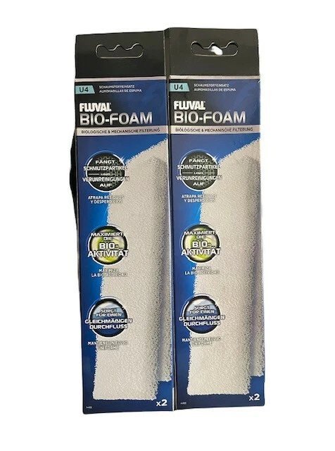 New Fluval | U4 Bio-Foam Padx2, U4, A488 ( 2 packs of 2) - Image 1 of 3
