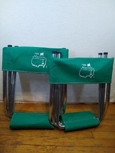 Pair of THE MASTERS 1996 Golf Tournament Green Aluminum Folding Light Chair VTG  - Picture 1 of 12