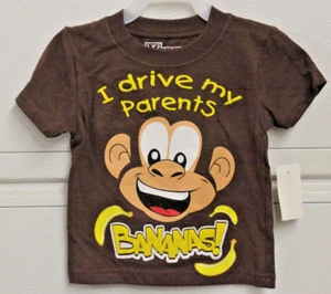 Monkey I Drive My Parents Bananas Toddler SS T 3T - Picture 1 of 2