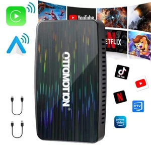 Adattatore 3 in 1 AI Box Wireless CarPlay Android Auto con 5 APP YouTube Netflix - Foto 1 di 10