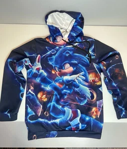 Sonic The Hedgehog Movie Sweatshirt All Over Print Size Small - Picture 1 of 7