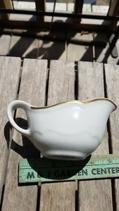 Vintage Restaurant Ware Shenango China Sauce Gravy Boat Individual Gold Trim - Picture 1 of 4