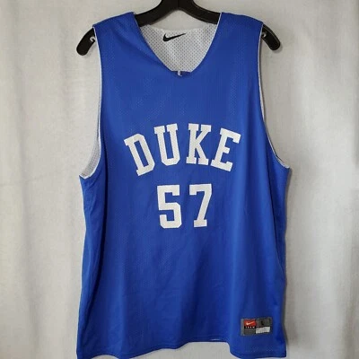 Мужская баскетбольная футболка Nike NCAA Duke Blue Devils размер Large Moneta #57 двусторонняя - Изображение 1 из 4