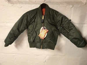 Kids Military Air Force MA-1 Flight Bomber Jacket Reversible Rothco Size XS-XL - Picture 1 of 6