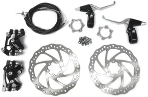 Front and Back Disk Brake Kit - 160mm For 80cc Gas Motorized Bicycle - Freewheel - Picture 1 of 12