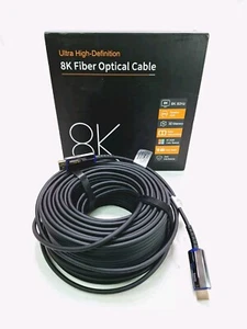 8K HDMI Fiber Optic Cable [130ft] 8K@60hz, 4K@120hz, HDMI 2.1 48Gbps Ultra High  - Picture 1 of 6