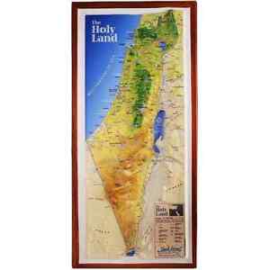 Raised Relief Map Of Holyland ISRAEL On The Footsteps Of Jesus