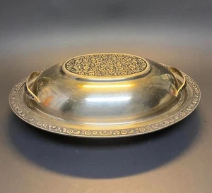 Vintage1960s Oneida Oval Serving Dish With Lid Mediterranea Pattern Design - Picture 1 of 5