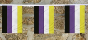 Non Binary Pride Flag Wimpelkette - 6m mit 20 Flaggen - Bild 1 von 4