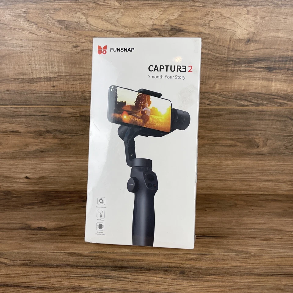 Funsnap Capture 2 Gray Portable Smart Phone Handheld Gimbal Stabilizer - Image 1 of 4