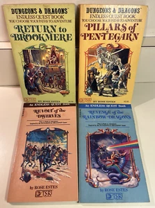 Lot 4 D&D Endless Quest Books, Dungeons & Dragons Rose Estes, Read for Books VTG - Picture 1 of 13