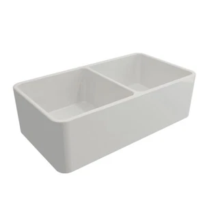 Turner Hastings Novi 85 x 46 Fine Fireclay Gloss White Butler Sink (Lot 433) - Picture 1 of 9