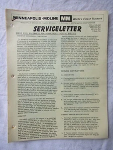 Minneapolis Moline HD Motores Impco Equipo de Combustible Servicio Boletín Folleto - Imagen 1 de 13