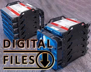 Stackable 3.5 Inch Hard Disk Drive Mounts 12x12cm Fan Holes 3D PRINTING FILES - Picture 1 of 13