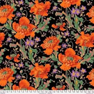 PJ Kaffe Fassett Papaver In Orange ~ - Picture 1 of 1