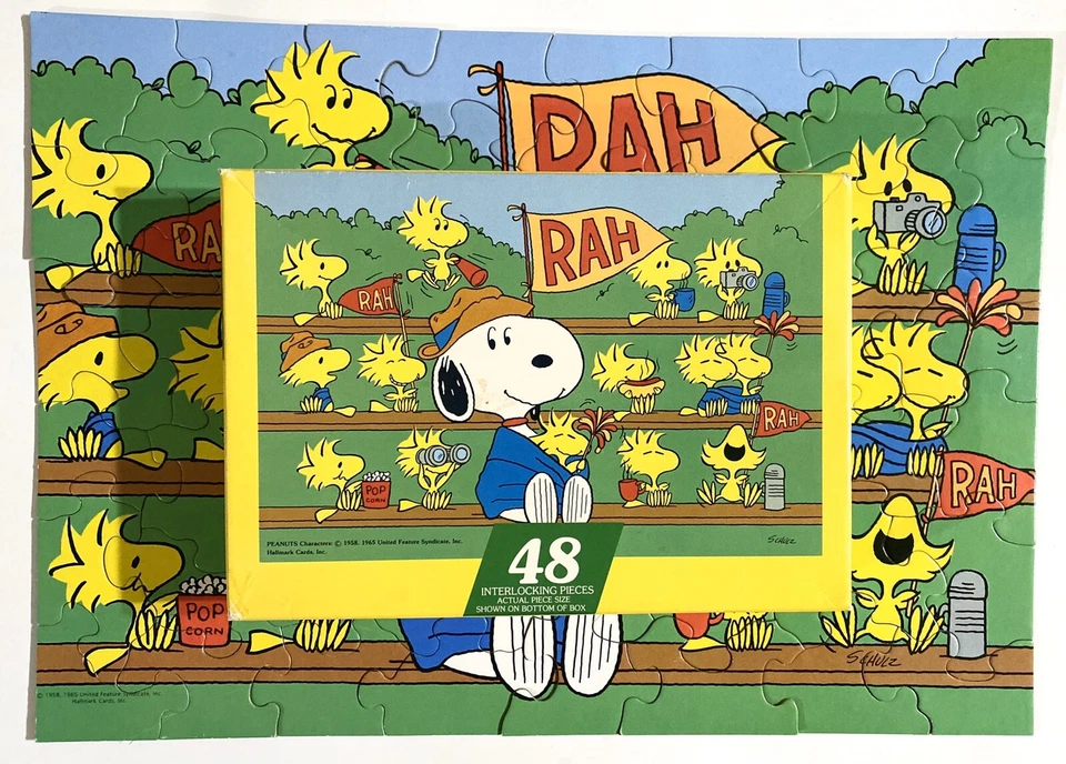 Vintage Springbok Snoopy Jigsaw Puzzle Go Team 48 Pieces Complete - Image 1 of 4