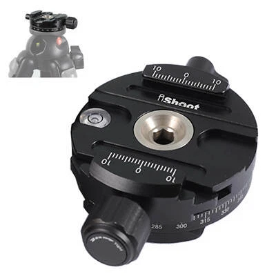 Abrazadera de cabezal base panorámica iShoot para cámara trípode placa de liberación rápida