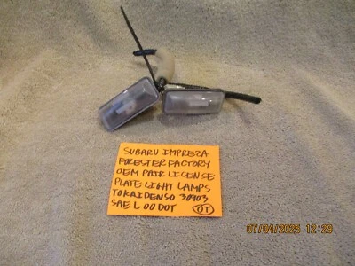 SUBARU IMPREZA FORESTER FACTORY OEM PAIR 2 LICENSE PLATE LAMPS FREE SHIPPING - Image 1 of 4